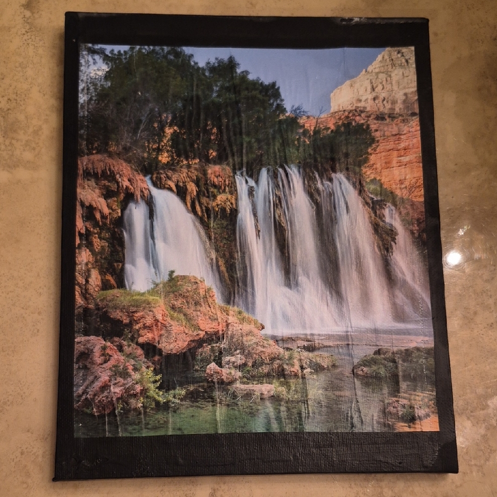 Waterfall Landscape Art Print